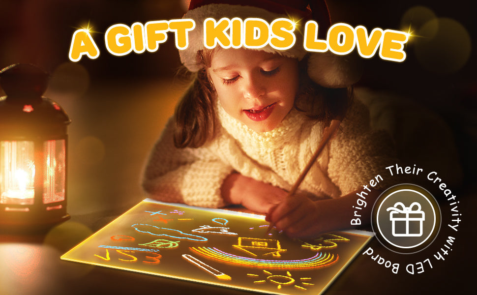 Multiple Color LED Writing Board - Large Size (Multiple Purpose) FOR KIDS